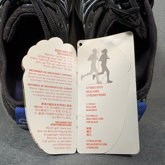 Merrell Sonic Glove Black/Gradient Men's US 9.5 Barefoot Running Shoes Vibroom - Picture 8 of 11